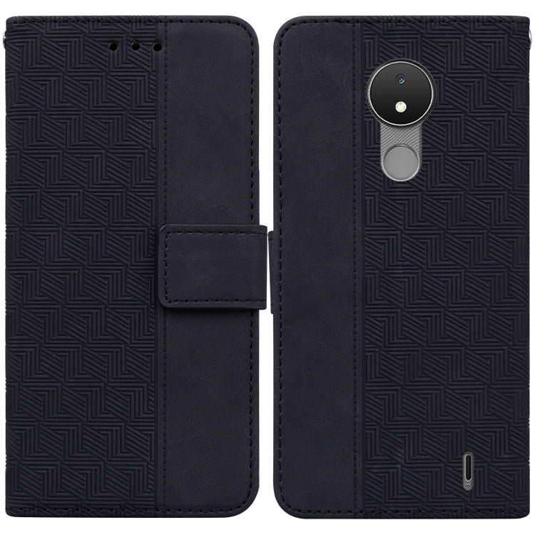 Custodia per telefono in pelle goffrata geometrica, For Nokia C2 2nd Edition, For Nokia C21, For Nokia G11 Plus