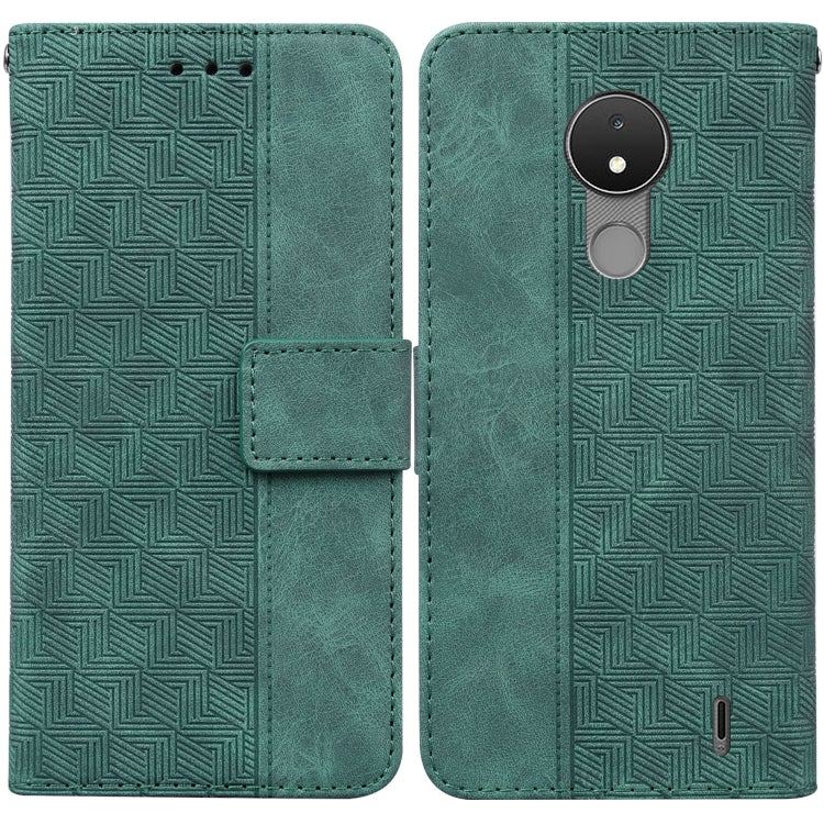 Custodia per telefono in pelle goffrata geometrica, For Nokia C2 2nd Edition, For Nokia C21, For Nokia G11 Plus