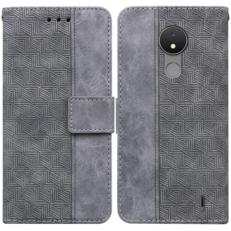 Custodia per telefono in pelle goffrata geometrica, For Nokia C2 2nd Edition, For Nokia C21, For Nokia G11 Plus