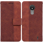 Custodia per telefono in pelle goffrata geometrica, For Nokia C2 2nd Edition, For Nokia C21, For Nokia G11 Plus