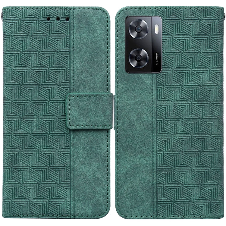 Custodia per telefono in pelle goffrata geometrica, For Tecno Spark 6 GO, For Motorola Moto G62 5G, For Tecno Pop 6 No Fingerprints, For OPPO A57 2022 4G