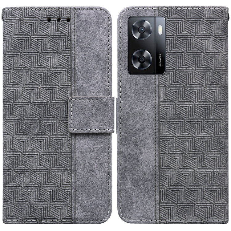 Custodia per telefono in pelle goffrata geometrica, For Tecno Spark 6 GO, For Motorola Moto G62 5G, For Tecno Pop 6 No Fingerprints, For OPPO A57 2022 4G