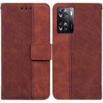 Custodia per telefono in pelle goffrata geometrica, For Tecno Spark 6 GO, For Motorola Moto G62 5G, For Tecno Pop 6 No Fingerprints, For OPPO A57 2022 4G