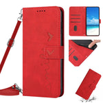 Custodia per telefono in pelle con motivo a cuore Skin Feel con cordino, For Xiaomi Redmi Note 9, For Xiaomi Redmi Note 9S / Note 9 Pro, For Xiaomi Redmi Note 9T, For Xiaomi Redmi Note 10 4G / Note 10S