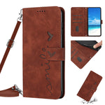 Custodia per telefono in pelle con motivo a cuore Skin Feel con cordino, For Xiaomi Poco M4 Pro, For Xiaomi Poco X3 NFC, For Xiaomi Poco X4 Pro 5G