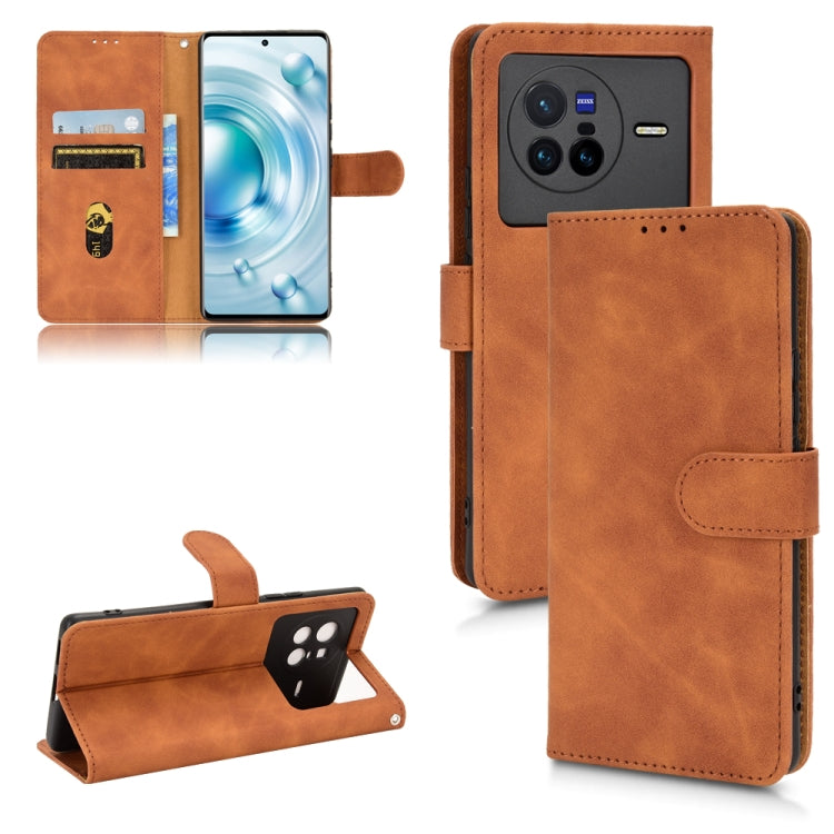Custodia per telefono in pelle con vibrazione magnetica Skin Feel, For Realme C30 4G, For vivo X70, For vivo X80