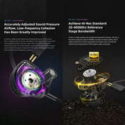 QKZ VK4 In-Ear Subwoofer HiFi Auricolare con controllo a filo con microfono