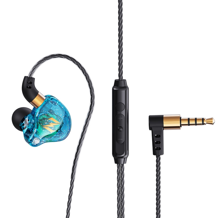 QKZ ZEN Subwoofer in-ear Auricolare sportivo da corsa con musica controllata da filo con microfono