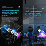 QKZ ZEN Subwoofer in-ear Auricolare sportivo da corsa con musica controllata da filo con microfono
