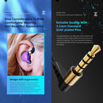 QKZ ZEN Subwoofer in-ear Auricolare sportivo da corsa con musica controllata da filo con microfono