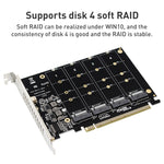 Scheda array di dischi PCI-E PH44 NVME 4 Scheda array diviso
