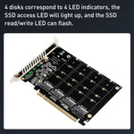 Scheda array di dischi PCI-E PH44 NVME 4 Scheda array diviso