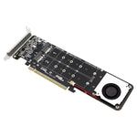 Scheda convertitore RAID SSD PCIe X16 a M.2 M-key NVMEx4, PCIe X16 to M.2