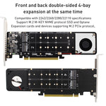 Scheda convertitore RAID SSD PCIe X16 a M.2 M-key NVMEx4, PCIe X16 to M.2