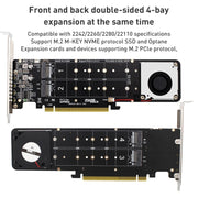 Scheda convertitore RAID SSD PCIe X16 a M.2 M-key NVMEx4, PCIe X16 to M.2