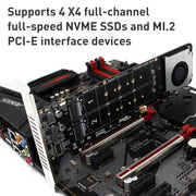 Scheda convertitore RAID SSD PCIe X16 a M.2 M-key NVMEx4, PCIe X16 to M.2