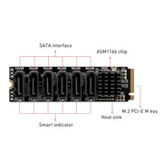 Adattatore M2 M-EKY PCIE 3.0 a SATA 6G