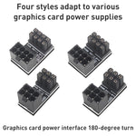 10 PCS ATX 8 pin femmina a 8 pin maschio adattatore angolato a 180 gradi, modello:, PH36A, PH36B, PH38A, PH38B