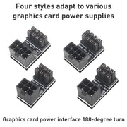 10 PCS ATX 8 pin femmina a 8 pin maschio adattatore angolato a 180 gradi, modello:, PH36A, PH36B, PH38A, PH38B
