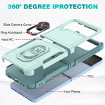 Custodia per telefono PC + TPU con supporto per anello, For Samsung Galaxy Z Flip4