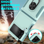 Custodia per telefono PC + TPU con supporto per anello, For Samsung Galaxy Z Flip4
