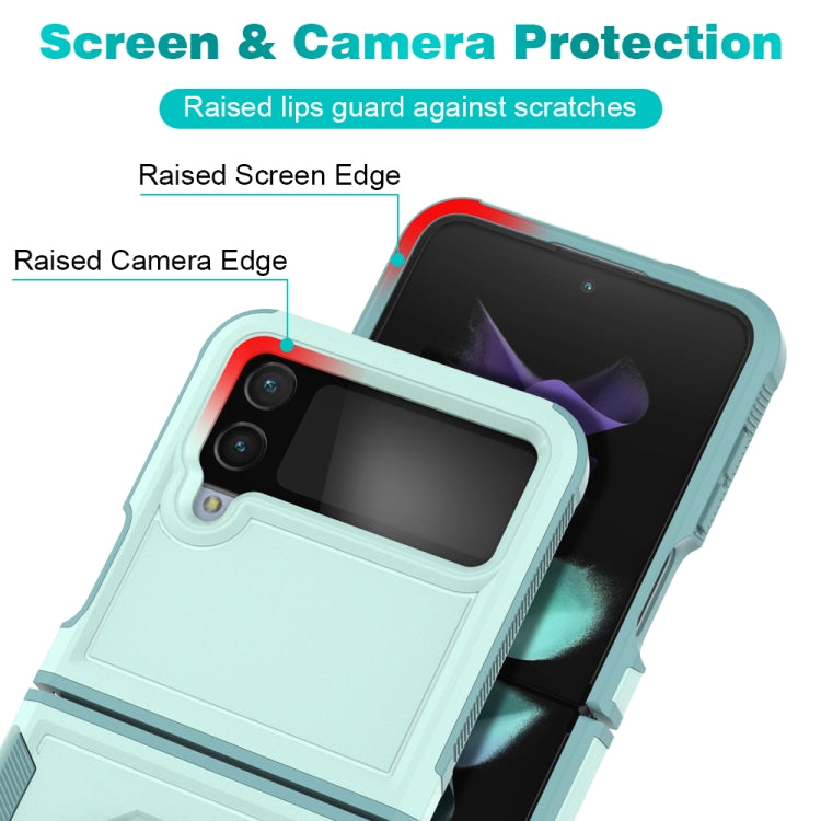 Custodia per telefono PC + TPU con supporto per anello, For Samsung Galaxy Z Flip4