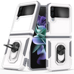 Custodia per telefono PC + TPU con supporto per anello, For Samsung Galaxy Z Flip4