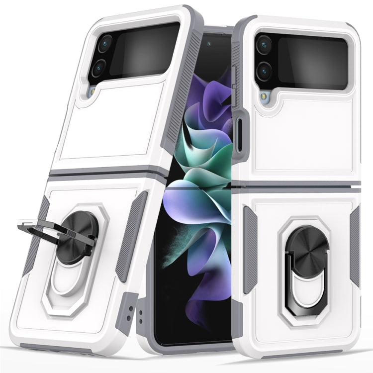 Custodia per telefono PC + TPU con supporto per anello, For Samsung Galaxy Z Flip4