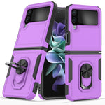 Custodia per telefono PC + TPU con supporto per anello, For Samsung Galaxy Z Flip4