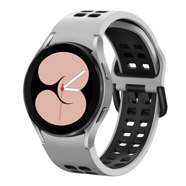 Cinturino in silicone bicolore con foro a doppia fila, For Samsung Galaxy Watch 5 40mm, For Samsung Galaxy Watch 5 Pro 45mm