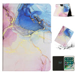 Custodia in pelle con motivo marmo per iPad mini e Pro
