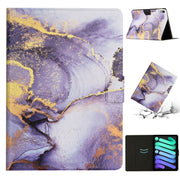 Custodia per tablet in pelle con motivo in marmo, For iPad mini 2024 / mini 6