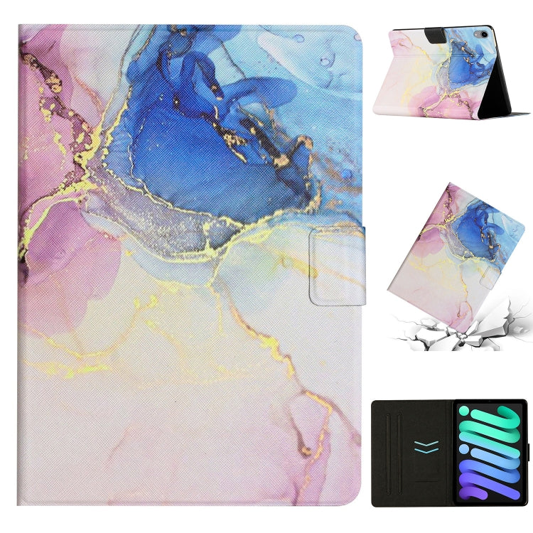 Custodia in pelle con motivo marmo per iPad mini 2024