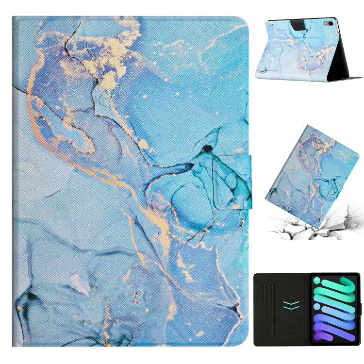 Custodia in pelle con motivo marmo per iPad mini 2024