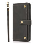 Custodia portafoglio in pelle con cordino per iPhone 14 Pro Max