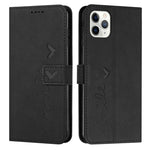 Custodia portafoglio in pelle con motivo a cuore per iPhone 14 Pr