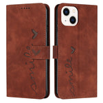 Custodia portafoglio in pelle con motivo a cuore per iPhone 14 Pr