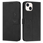 Custodia portafoglio in pelle con motivo a cuore per iPhone 14 Pr