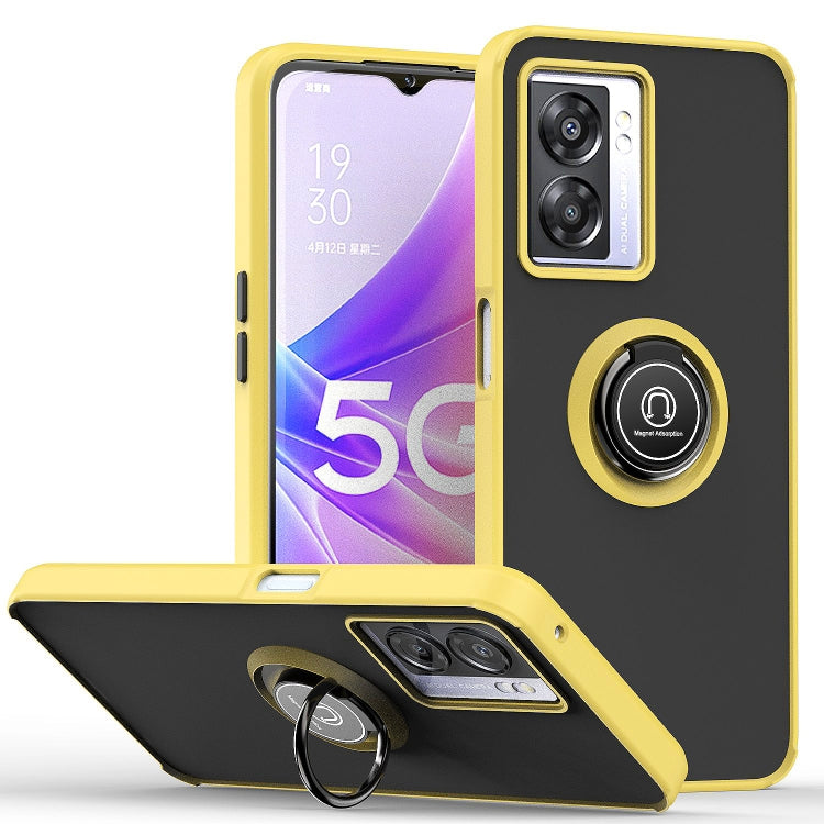 Custodia per telefono Q Shadow 1 serie TPU + PC con supporto ad anello, For OPPO A57 5G, For OPPO A74 4G, For OPPO Reno8 Pro+