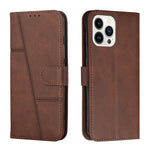 Custodia portafoglio in pelle con fibbia per iPhone 14