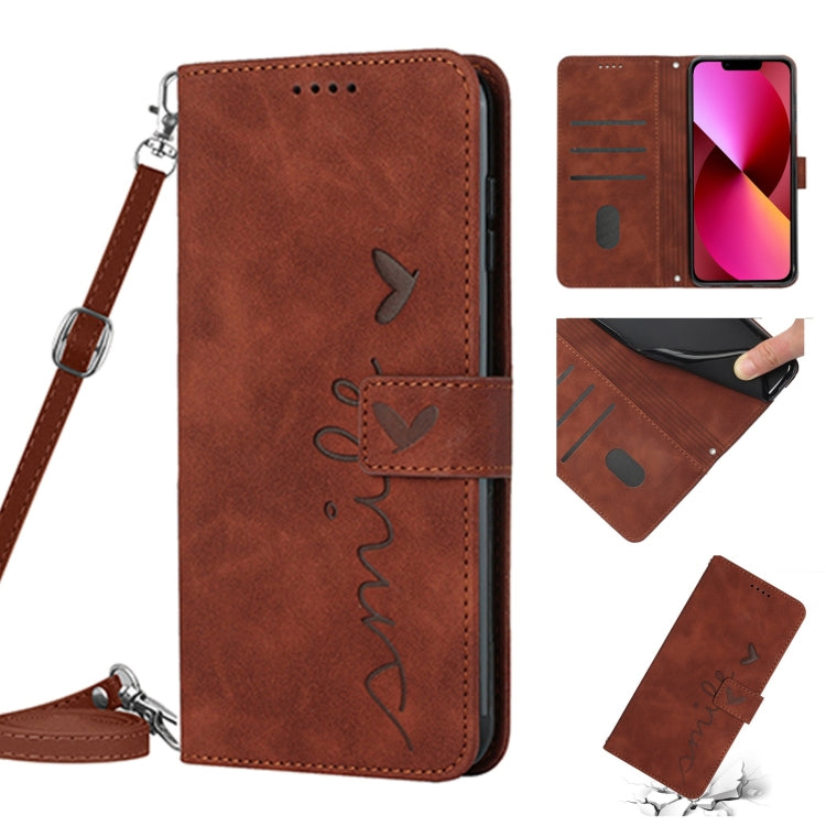 Custodia portafoglio in pelle con cordino per iPhone 14