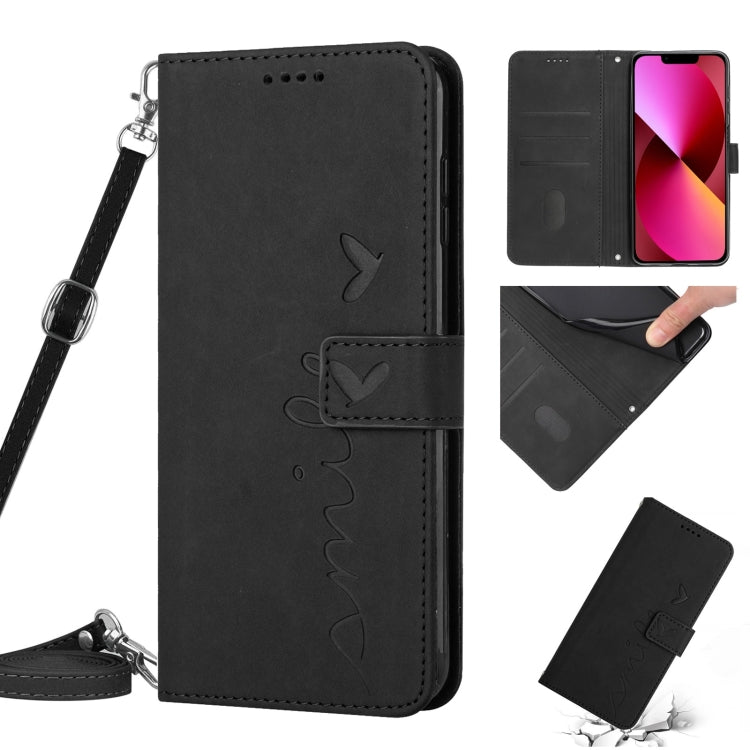 Custodia portafoglio in pelle con cordino per iPhone 14