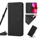 Custodia portafoglio in pelle con cordino per iPhone 14