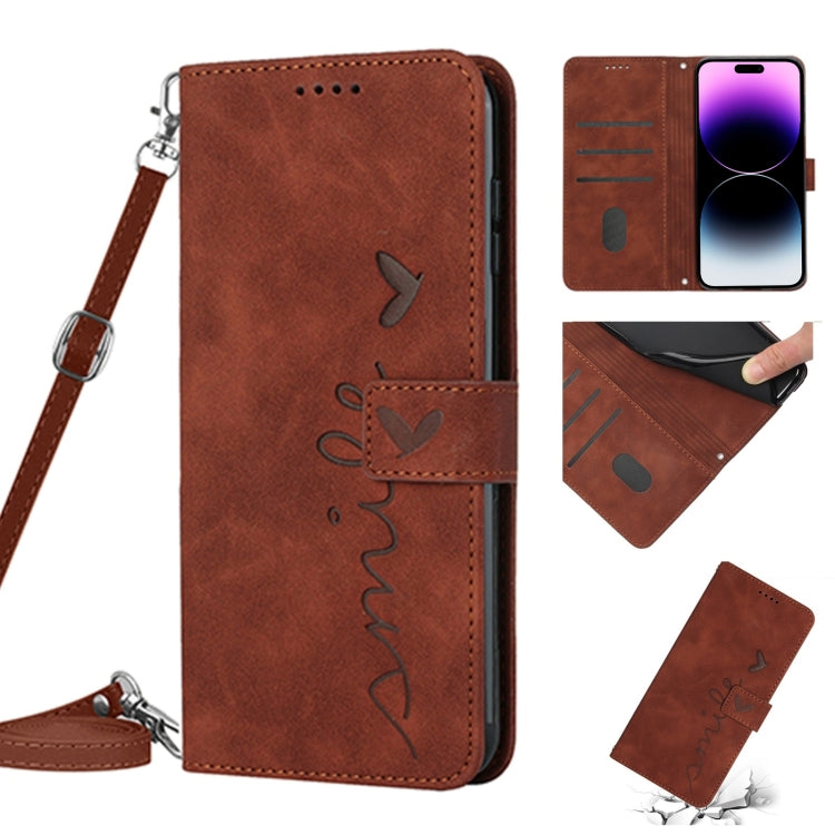 Custodia portafoglio in pelle con cordino per iPhone 14