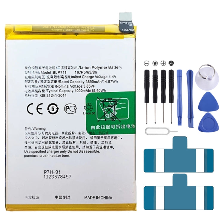 Sostituzione della batteria ai polimeri di litio per, BLP783, BLP781, BLP779, BLP789, BLP787, BLP797, BLP755 For OPPO K7x, BLP791, BLP811, BLP817, BLP863, BLP825, BLP855, BLP839, BLP819, BLP835, BLP805, BLP851, BLP831, BLP851 For OPPO F19 / F19s, BLP757