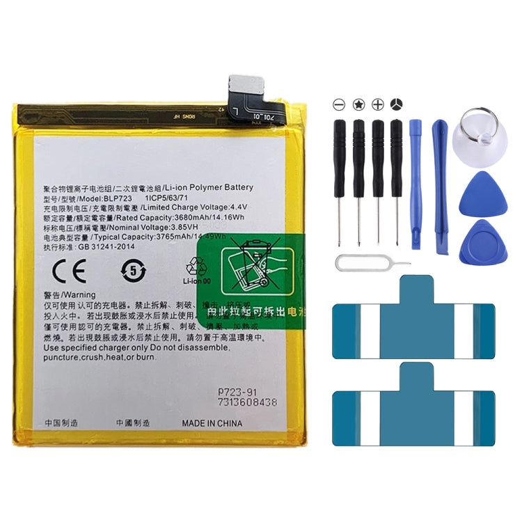 Replacement Lithium Polymer Battery For, BLP783, BLP781, BLP779, BLP789, BLP787, BLP797, BLP755 For OPPO K7x, BLP791, BLP811, BLP817, BLP863, BLP825, BLP855, BLP839, BLP819, BLP835, BLP805, BLP851, BLP831, BLP851 For OPPO F19 / F19s, BLP757