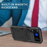 Custodia per telefono antiurto in metallo con supporto, For Samsung Galaxy Z Flip4, For Samsung Galaxy Z Flip3 5G, For Samsung Galaxy Z Fold4