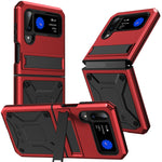 Custodia per telefono antiurto in metallo con supporto, For Samsung Galaxy Z Flip4, For Samsung Galaxy Z Flip3 5G, For Samsung Galaxy Z Fold4