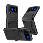 Custodia per telefono antiurto in metallo con supporto, For Samsung Galaxy Z Flip4, For Samsung Galaxy Z Flip3 5G, For Samsung Galaxy Z Fold4
