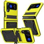 Custodia per telefono antiurto in metallo con supporto, For Samsung Galaxy Z Flip4, For Samsung Galaxy Z Flip3 5G, For Samsung Galaxy Z Fold4